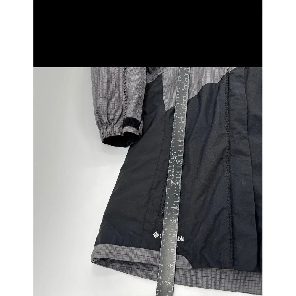 Columbia Omni-Tech Interchange Jacket Women S Grey Black Grid‎ Waterproof